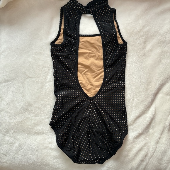 barely worn sadie jane black eyelet, high neck dance leotard - Picture 2 of 2